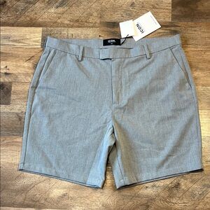 ICON Light Gray Men's Flat Front Shorts